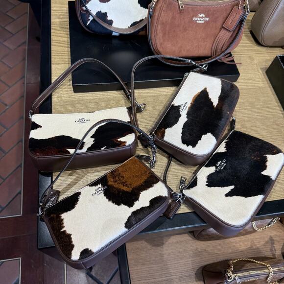 COACH Nolita 19 With Cow Print CCV61, cow printed haircalf/Sv/Cow Multi - Picture 9 of 10